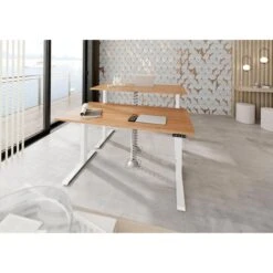 Hammerbacher Schreibtisch XDKB 19, Nussbaum, Elektrisch Höhenverstellbar, 180 X 64-129 X 80cm -Kerkmann-Shop 07f06e095f8f4b882fae3c56e3d8096019021300 schreibtisch hammerbacher xdkb 19 nussbaum