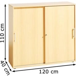 Hammerbacher Schiebetürenschrank H-Serie, Holz, Abschließbar, 120 X 110 X 40cm, Ahorn -Kerkmann-Shop 147427565abc5366342f38bb4d8454c07c785e0e schiebetuerenschrank hammerbacher h serie holz