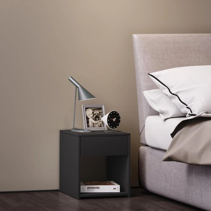 VCM Beistellschrank Sledo Mini 913249, Schwarz, Mit Schublade, 35x40x35cm 4 VCM Beistellschrank Sledo Mini 913249, Schwarz, Mit Schublade, 35x40x35cm – Bild 2