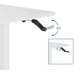 HJh-OFFICE Schreibtisch Stand CR, Weiß, Manuell Verstellbar Mit Kurbel 120 X 74-123 X 60cm -Kerkmann-Shop 2179f39a2b2ee08cf404cc2bcb7ac6afa958672c schreibtisch hjh office stand cr weiss