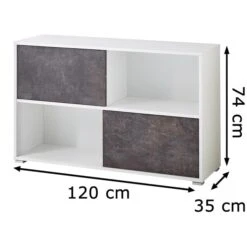 Germania Schiebetürenregal Altino, Basalto Dunkel, Mit Schiebetüren, Maße: 120 X 74 Cm -Kerkmann-Shop 25c0d0f439c8c63488ecf6b892fd095ec668b81c schiebetuerenregal germania altino 4152 261