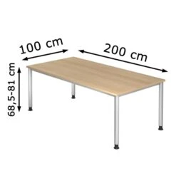 Hammerbacher Schreibtisch H-Serie, Eiche, Höhenverstellbar, 200 X 68,5-81 X 100cm 9 Hammerbacher Schreibtisch H-Serie, Eiche, Höhenverstellbar, 200 X 68,5-81 X 100cm -Kerkmann-Shop 26b9c37eb68e5aa69353db992280fbf66b5f848f schreibtisch hammerbacher h serie eiche