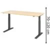 Hammerbacher Schreibtisch XMKA 19, Ahorn, Elektrisch Höhenverstellbar, 180 X 70-120 X 80cm -Kerkmann-Shop 26d00a7e126ba6abf6a7ace545645bf37cedc94e schreibtisch hammerbacher xmka 19 ahorn