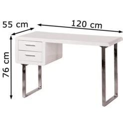 Inter-Link Schreibtisch Claude 50501010, Weiß, Maße: 120 X 55cm -Kerkmann-Shop 32d9d694d178c2507193665c41c615bfc53096fb schreibtisch inter link claude 50501010 weiss