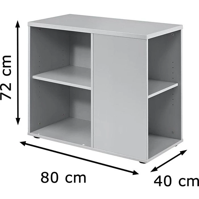Hammerbacher Anstellcontainer N-Serie, Lichtgrau, Mit 4 Fächern, 40 X 72 X 80cm 4 Hammerbacher Anstellcontainer N-Serie, Lichtgrau, Mit 4 Fächern, 40 X 72 X 80cm – Bild 2