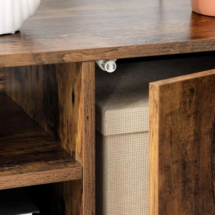 Vasagle Lowboard LTV08BX, Braun, 110 X 50cm, Vintage, Mit Türen, Stehend 9 Vasagle Lowboard LTV08BX, Braun, 110 X 50cm, Vintage, Mit Türen, Stehend – Bild 7