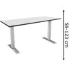 Celexon Schreibtisch EAdjust-58123, Weiß / Grau, Elektrisch Höhenverstellbar, 175 X 75cm HPL-Platte -Kerkmann-Shop 443fb5600e1ac2997578e2f3791383cede693a96 schreibtisch celexon eadjust 58123 weiss grau