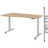 Hammerbacher Schreibtisch XDSM 18, Eiche, Elektrisch Höhenverstellbar, 180 X 100cm, Freiform -Kerkmann-Shop 4625825439a34d41c67986a11113c60885018d3d schreibtisch hammerbacher xdsm 18 eiche