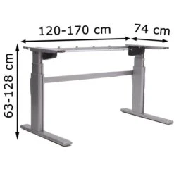 Actiforce Schreibtischgestell Pro 250M Silber, Elektrisch Höhenverstellbar, Mit Doppelmotor -Kerkmann-Shop 491bfdf19c129eddf8c3477f7eebc27a3ae4e14d schreibtischgestell actiforce pro 250m silber