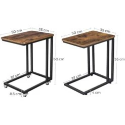 Vasagle Beistelltisch LNT50X, Braun, Rechteckig, Aus Holz / Metall, 50 X 60 X 35 Cm, Mit Rollen 11 Vasagle Beistelltisch LNT50X, Braun, Rechteckig, Aus Holz / Metall, 50 X 60 X 35 Cm, Mit Rollen -Kerkmann-Shop 49ed87886e75df5c6a7006f9348d53e4515911d2 beistelltisch vasagle lnt50x braun rechteckig