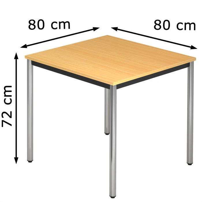 Hammerbacher Besprechungstisch DR08, Rechteckig, 80 X 72 X 80cm, Buche / Chrom 6 Hammerbacher Besprechungstisch DR08, Rechteckig, 80 X 72 X 80cm, Buche / Chrom – Bild 4