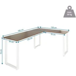 HJh-OFFICE Schreibtisch Workspace Basic I 830084, Maße: 165 X 120cm, L-Form, Walnuss -Kerkmann-Shop 5231e3d582582457498f93c1d24651252f7b7e35 schreibtisch hjh office workspace basic i 830084