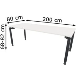 Fm-Büromöbel Schreibtisch Fm11, Diamantweiß, Höhenverstellbar, 200 X 68-82 X 80cm -Kerkmann-Shop 52d879131f1830f6c7511a9d5eb40a50d4926eb9 schreibtisch fm bueromoebel fm11 diamantweiss