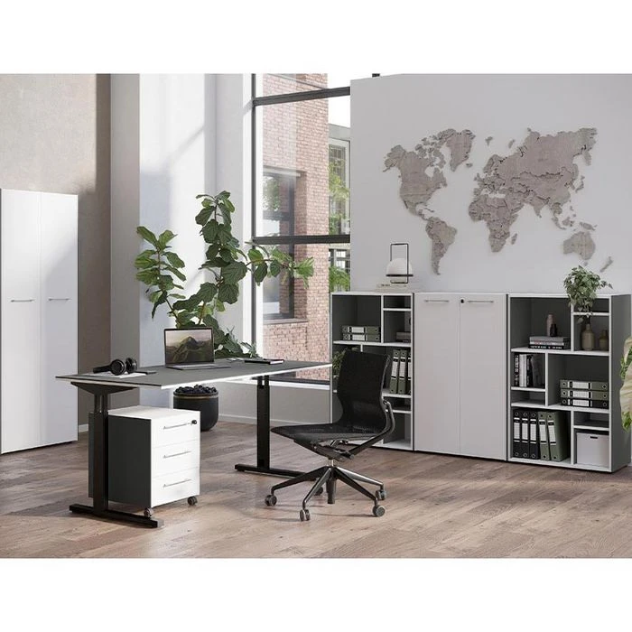 Germania Schreibtisch Pasadena, 4252-613, Höhenverstellbar, 160 X 70-80 X 80 Cm, Graphit 4 Germania Schreibtisch Pasadena, 4252-613, Höhenverstellbar, 160 X 70-80 X 80 Cm, Graphit – Bild 2