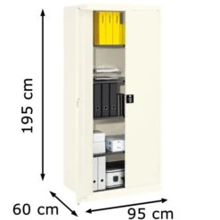 Mauser Aktenschrank Entero BF6, Aus Metall, Abschließbar, 95 X 195 X 60cm, Weiß -Kerkmann-Shop 59b30f5b6b590e724aee53f27919dd7ade4918cd aktenschrank mauser entero bf6 aus metall