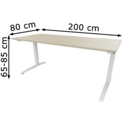 Fm-Büromöbel Schreibtisch Fm69, Königsahorn, Höhenverstellbar, 200 X 65-85 X 80cm -Kerkmann-Shop 5e591660205cab5996e3a97a737041fdc5cc0c33 schreibtisch fm bueromoebel fm69 koenigsahorn
