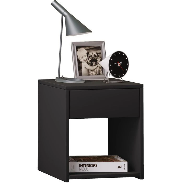 VCM Beistellschrank Sledo Mini 913249, Schwarz, Mit Schublade, 35x40x35cm 3 VCM Beistellschrank Sledo Mini 913249, Schwarz, Mit Schublade, 35x40x35cm