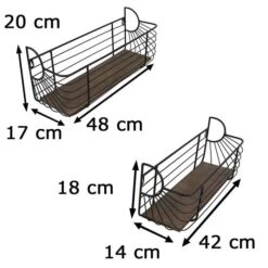 Frank-Flechtwaren Wandregal Korb, Schwarz, 2-teilig, 48 X 20cm / 42 X 18cm, Aus Metall -Kerkmann-Shop 664241b82389545909a39cc7f6c67ef25752dbee wandregal frank flechtwaren korb schwarz