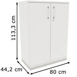 Fm-Büromöbel Aktenschrank Endless, Aus Holz, Abschließbar, 80 X 113,3 X 44,2cm, Diamantweiß -Kerkmann-Shop 6f1eb85658d6af1d59438855df8dceb37e4cab75 aktenschrank fm bueromoebel endless aus holz