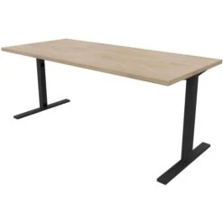 Quadrifoglio Schreibtisch Idea+ Tube, Maße: 180 X 80cm, Ulme / Dunkelgrau