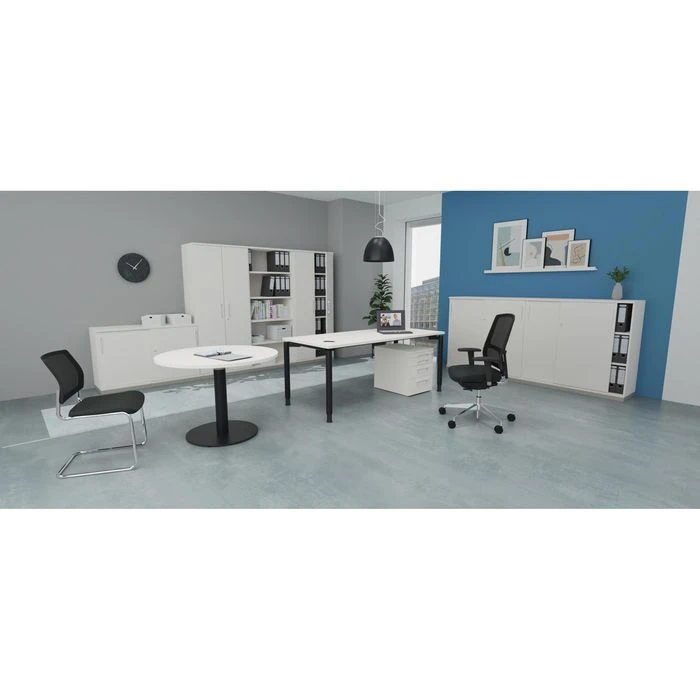 Fm-Büromöbel Schreibtisch Fm11, Lichtgrau, Höhenverstellbar, 200 X 68-82 X 80cm 4 Fm-Büromöbel Schreibtisch Fm11, Lichtgrau, Höhenverstellbar, 200 X 68-82 X 80cm – Bild 2