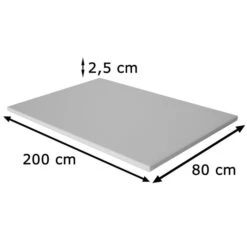 Actiforce Tischplatte 200080, Rechteckig, 200 X 80cm, Lichtgrau