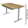 Kerkmann Schreibtisch Small Office, 10031055, Elektrisch Verstellbar, 140 X 74-123 X 80cm, Eiche -Kerkmann-Shop 78408bf7b391d8676c2b4a8e129d587b20283558 schreibtisch kerkmann small office 10031055