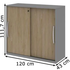 Röhr Schiebetürenschrank Techno, Abschließbar, Holz, 120 X 111,7 X 43cm, Hickory / Mittelgrau 8 Röhr Schiebetürenschrank Techno, Abschließbar, Holz, 120 X 111,7 X 43cm, Hickory / Mittelgrau -Kerkmann-Shop 78671b0afe42cb16962cc5a941a8a854b5d5800e schiebetuerenschrank roehr techno abschliessbar