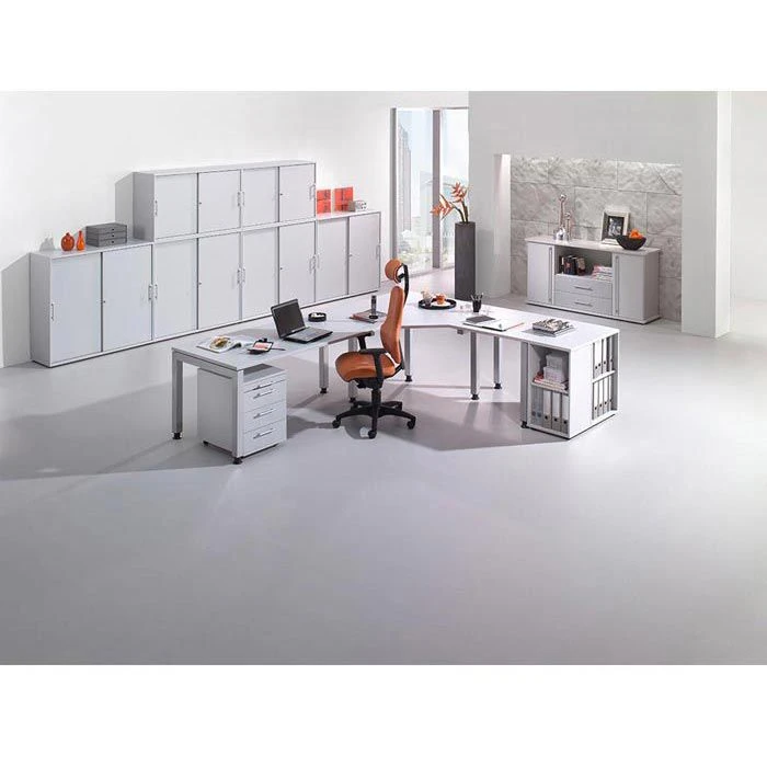 Hammerbacher Anstellcontainer N-Serie, Lichtgrau, Mit 4 Fächern, 40 X 72 X 80cm 7 Hammerbacher Anstellcontainer N-Serie, Lichtgrau, Mit 4 Fächern, 40 X 72 X 80cm – Bild 5