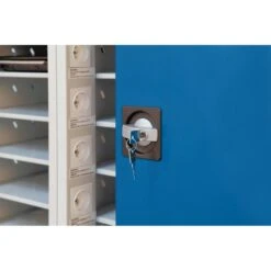 Rotstahl Laptopwagen Grau / Blau, 10 Fächer, Abschließbar, Aus Metall, Mit Ladestation -Kerkmann-Shop 81f91db5d9c1f36c8164e14b3ac394d9e9b4dc2a laptopwagen rotstahl grau blau 10 faecher