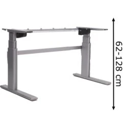Actiforce Schreibtischgestell Pro 250M Silber, Elektrisch Höhenverstellbar, Mit Doppelmotor