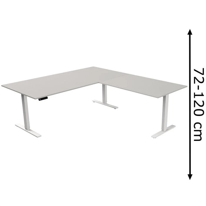 Kerkmann Schreibtisch Move 3, 3829, Lichtgrau, Elektrisch Verstellbar, 200 X 72-120 X 220, L-Form 3 Kerkmann Schreibtisch Move 3, 3829, Lichtgrau, Elektrisch Verstellbar, 200 X 72-120 X 220, L-Form