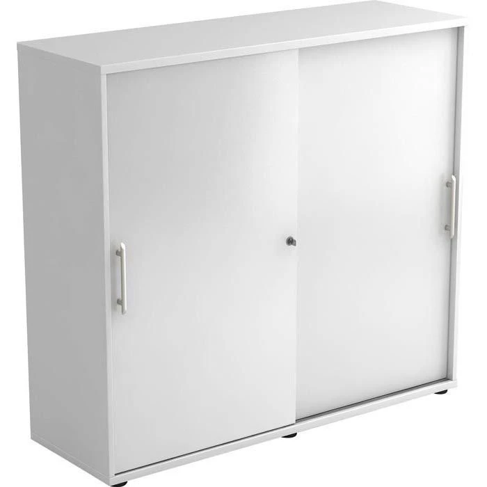 Hammerbacher Schiebetürenschrank 1753S, Holz, Abschließbar, 120 X 110 X 40cm, Weiß 3 Hammerbacher Schiebetürenschrank 1753S, Holz, Abschließbar, 120 X 110 X 40cm, Weiß