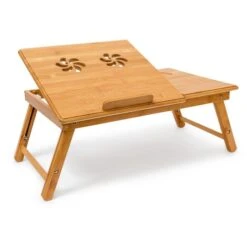 Relaxdays Laptoptisch 10019147, Höhenverstellbar, 55 X 30,5 X 35 Cm, Winkelverstellbar, Klappbar