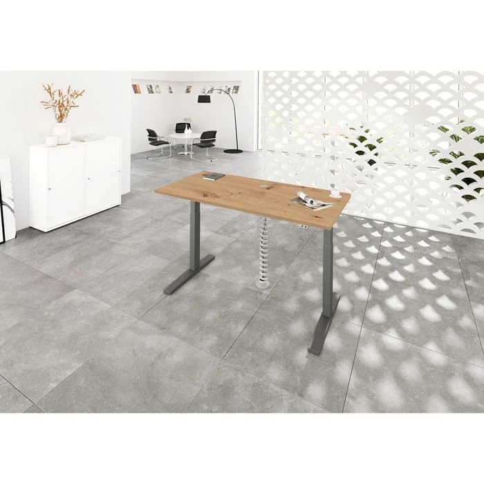 Hammerbacher Schreibtisch XMKA 19, Asteiche, Elektrisch Höhenverstellbar, 180 X 70-120 X 80cm 4 Hammerbacher Schreibtisch XMKA 19, Asteiche, Elektrisch Höhenverstellbar, 180 X 70-120 X 80cm – Bild 2