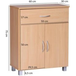 Wohnling Kommode WL1.335, Buche, Mit Türen Und Schublade, Maße 60 X 75 X 30cm 11 Wohnling Kommode WL1.335, Buche, Mit Türen Und Schublade, Maße 60 X 75 X 30cm -Kerkmann-Shop 901cf8f1bb10209188e15d37b6aa6f7e83627179 kommode wohnling wl1.335 buche