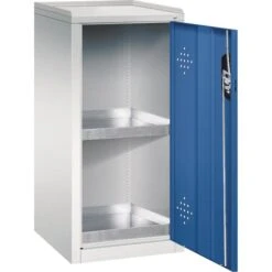 CP-Möbel Umweltschrank 8721-315, Lichtgrau / Blau, 50 X 100 X 50cm, 2 Wannenböden