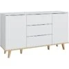 Vicco Sideboard Neptune, Weiß / Eiche, Mit Türen Und Schubladen, Maße: 138 X 82cm -Kerkmann-Shop 97ed4e68e099ba6d16e6086b3c3d24f9536836c5 sideboard vicco neptune weiss eiche