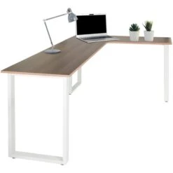 HJh-OFFICE Schreibtisch Workspace Basic I 830084, Maße: 165 X 120cm, L-Form, Walnuss -Kerkmann-Shop 9b4931a522706d73874aadf1175df0bfb8a4a49a schreibtisch hjh office workspace basic i 830084