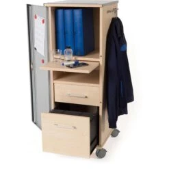 Rocada Bürowagen Caddy Plus, RD-4037-1, 47 X 120 X 50cm, Abschließbar, Buche