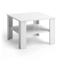 Vicco Couchtisch Homer, Weiß, Aus Holz, 60 X 42 X 60cm, Quadratisch