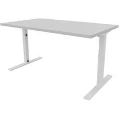 Quadrifoglio Schreibtisch Idea+ Tube, Grau / Weiß, Maße: 140 X 80cm