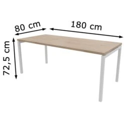 Quadrifoglio Schreibtisch Idea+ 01, Ulme / Weiß, Maße: 180 X 80cm -Kerkmann-Shop ad82baed22d891713e5651bb8b5d55e45b31ad51 schreibtisch quadrifoglio idea plus 01 ulme weiss