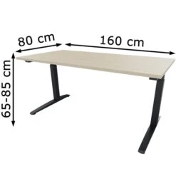 Fm-Büromöbel Schreibtisch Fm69, Königsahorn, Höhenverstellbar, 160 X 65-85 X 80cm -Kerkmann-Shop b04b5a98c276426bb3d24bde33c7da1e8e9b9c13 schreibtisch fm bueromoebel fm69 koenigsahorn