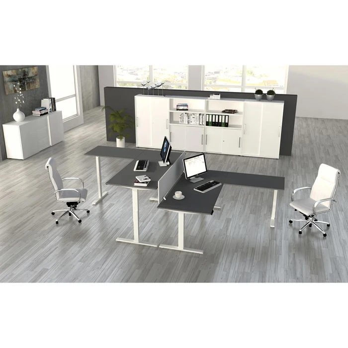 Kerkmann Schreibtisch Move 3, 3829, Lichtgrau, Elektrisch Verstellbar, 200 X 72-120 X 220, L-Form 6 Kerkmann Schreibtisch Move 3, 3829, Lichtgrau, Elektrisch Verstellbar, 200 X 72-120 X 220, L-Form – Bild 4