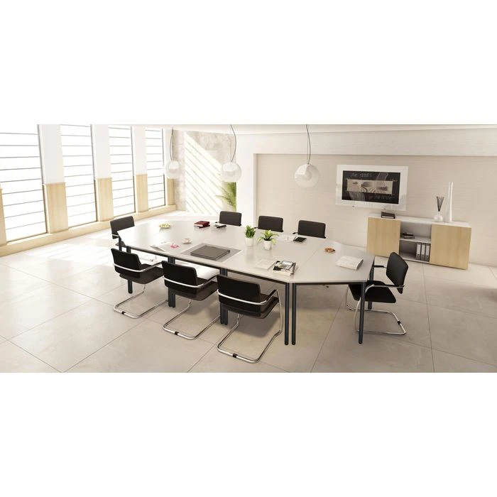 Hammerbacher Besprechungstisch DR08, Rechteckig, 80 X 72 X 80cm, Lichtgrau / Schwarz 4 Hammerbacher Besprechungstisch DR08, Rechteckig, 80 X 72 X 80cm, Lichtgrau / Schwarz – Bild 2