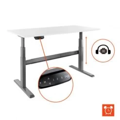 Celexon Schreibtisch EAdjust-58123, Weiß / Schwarz, Elektrisch Höhenverstellbar, 150 X 58-123 X 75cm -Kerkmann-Shop bc2034da3f34102728560fd0a86156f0eae5304e schreibtisch celexon eadjust 58123 weiss schwarz