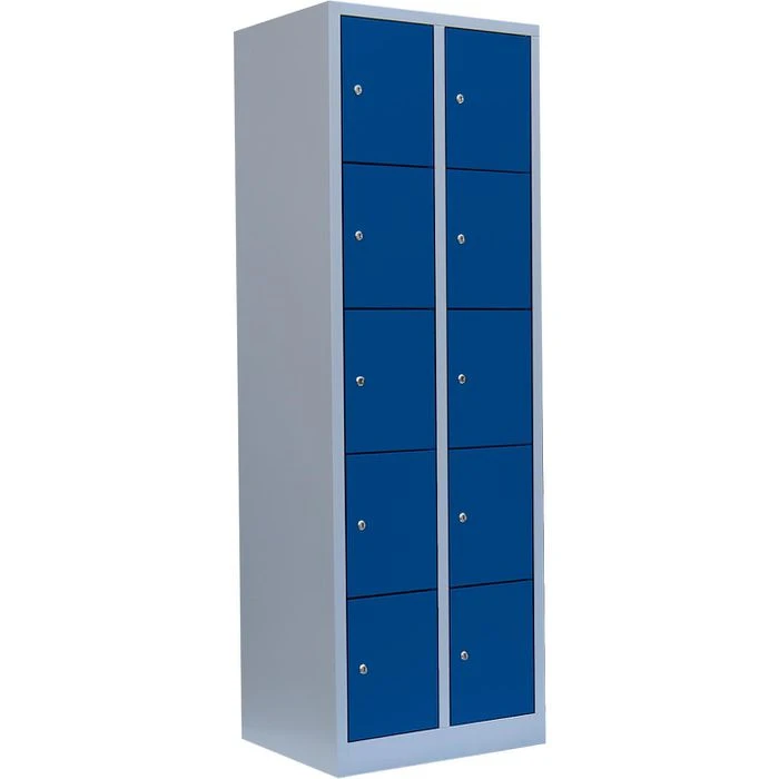 Lüllmann Schließfachschrank X-520521, Aus Metall, 10 Fächer, 59 X 180 X 50cm, Blau 3 Lüllmann Schließfachschrank X-520521, Aus Metall, 10 Fächer, 59 X 180 X 50cm, Blau