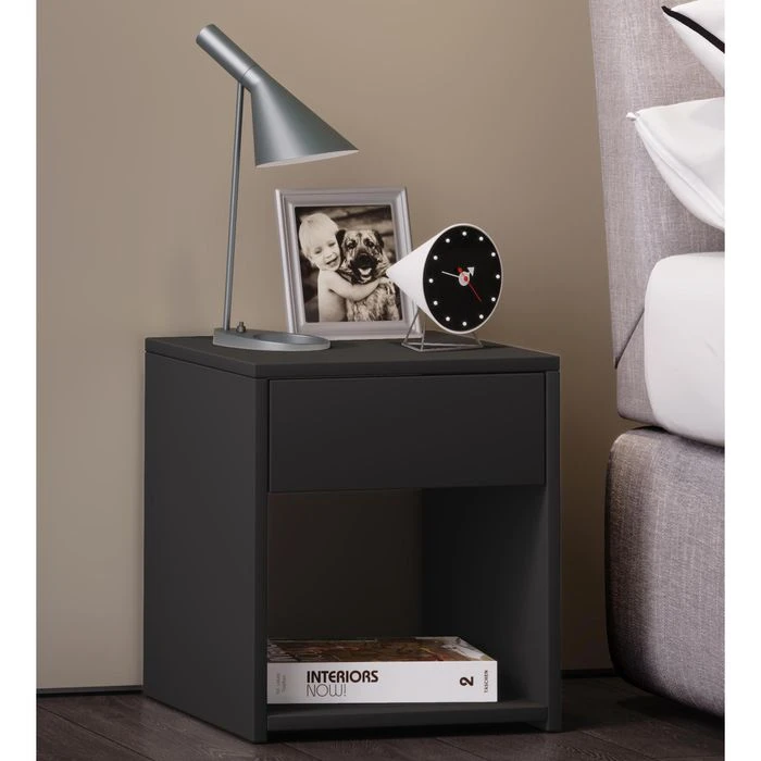 VCM Beistellschrank Sledo Mini 913249, Schwarz, Mit Schublade, 35x40x35cm 5 VCM Beistellschrank Sledo Mini 913249, Schwarz, Mit Schublade, 35x40x35cm – Bild 3