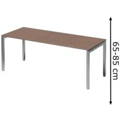 Bisley Schreibtisch Cito, DUH2008WN355, Nussbaum, Höhenverstellbar, 200 X 65-85 X 80cm